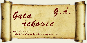 Gala Acković vizit kartica